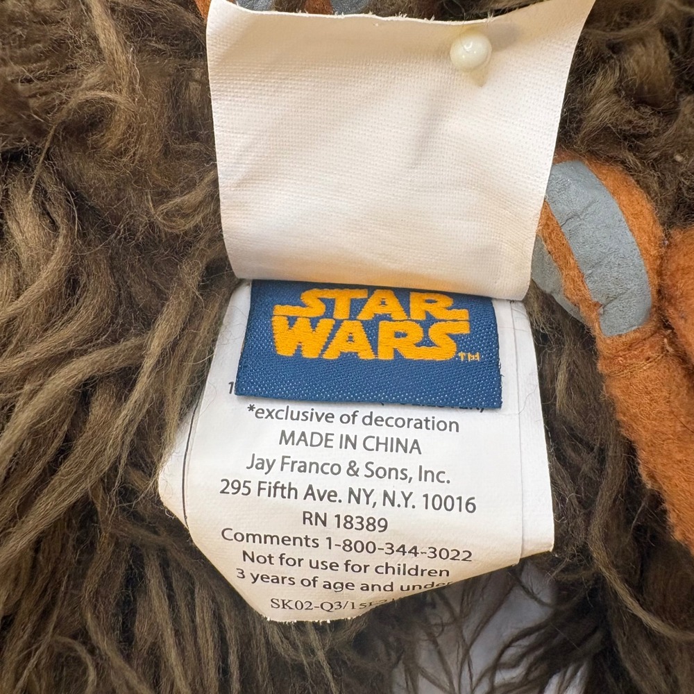 Disney Star Wars Chewbacca Plush Large 24" Wookie Jay Franco & Sons w/ Satchel - Picture 8 of 11